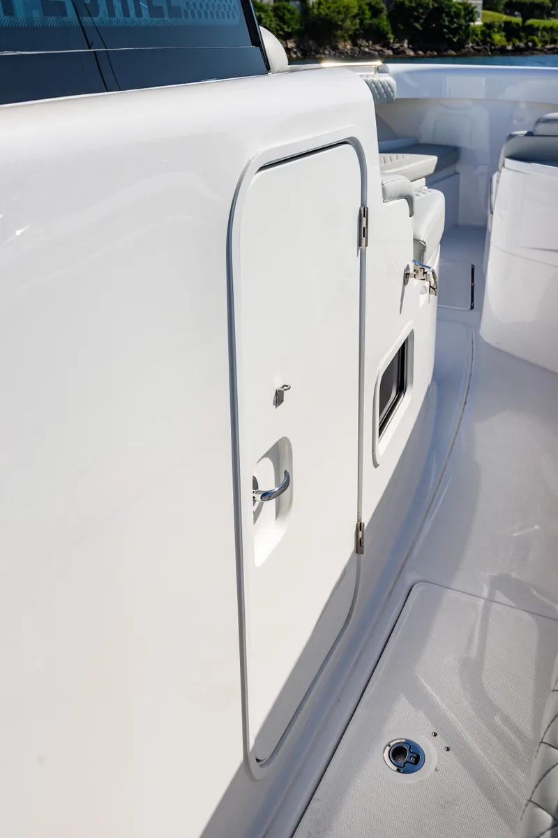 Slide: The Image of 2024 HCB 39 Speciale boat deck with storage compartment. - 35