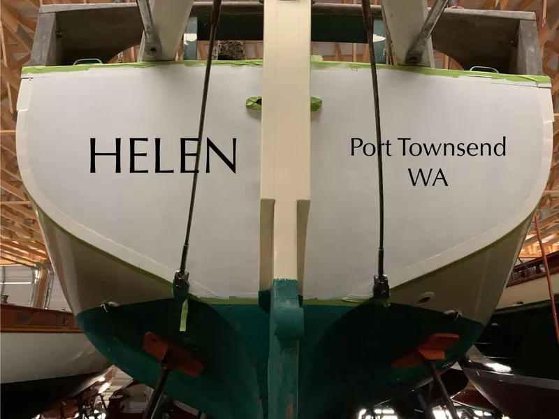 Slide: The Image of Custom 1999 Lyle Hess Cutter sailboat named "HELEN" in Port Townsend, WA. - 26