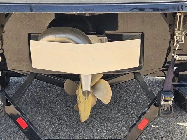 Slide: The Image of 2024 Axis Wake Research A225 boat propeller and rudder detail. - 11