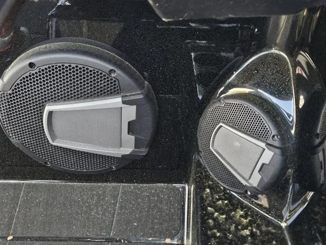 Slide: The Image of 2024 Axis Wake Research A225 boat speakers, black interior detail. - 33