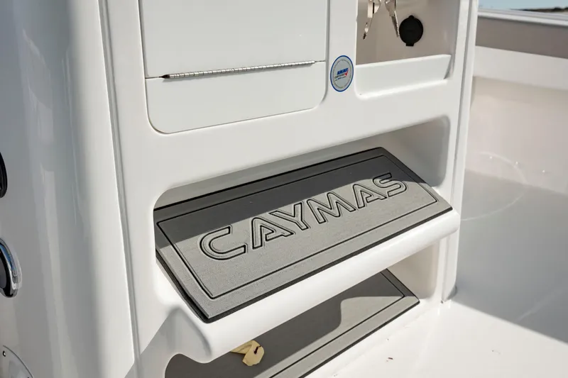 Slide: The Image of 2024 Caymas 281 HB boat interior detail with branded mat. - 20