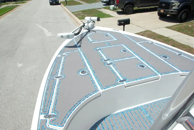 Slide: The Image of 2010 Cape Horn Center Console boat bow with custom deck padding. - 24