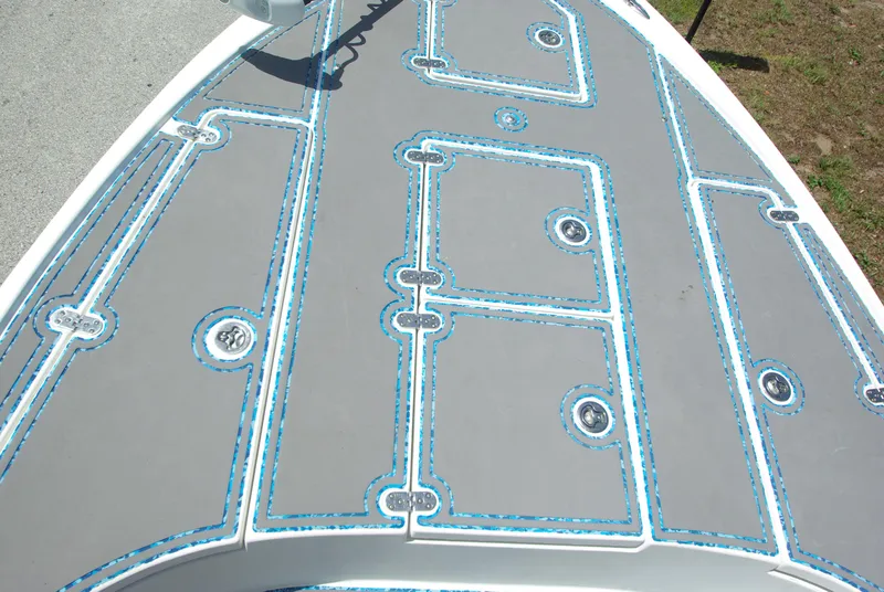 Slide: The Image of 2010 Cape Horn Center Console boat deck with custom non-slip padding. - 25