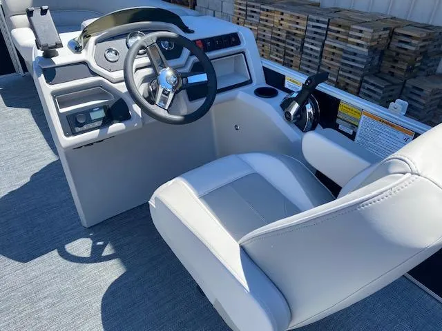 Slide: The Image of Interior of 2025 Godfrey 2086EX Xperience Cruise pontoon boat. - 11