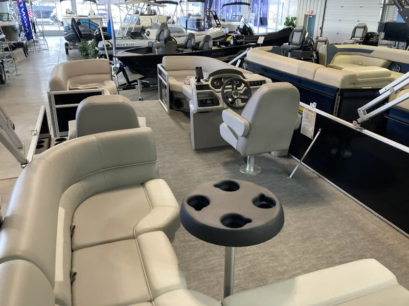 Slide: The Image of Interior of 2025 Godfrey 2086EX Xperience Cruise pontoon boat. - 18