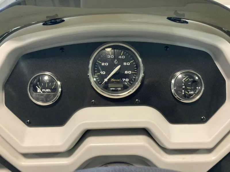 Slide: The Image of Dashboard of the 2025 Godfrey 2086EX Xperience Cruise. - 21