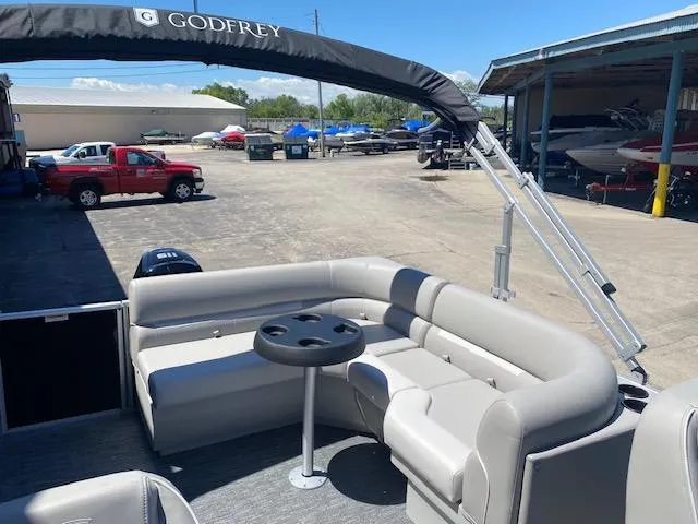 Slide: The Image of Interior view of Godfrey 2086EX Xperience Cruise 2025 pontoon boat. - 8