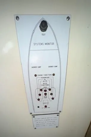 Slide: The Image of 1986 Sea Ray 340 Express Cruiser systems monitor panel - 11