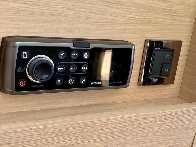 Slide: The Image of Fusion marine stereo system on Monte Carlo MC5S yacht, 2015 model, with control panel. - 20