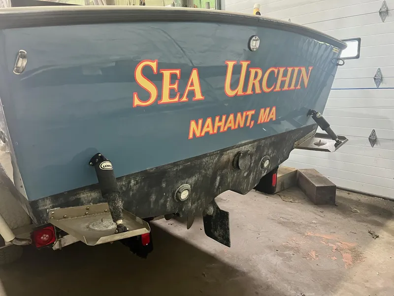 Slide: The Image of 1976 SeaCraft 23 Classic boat named "Sea Urchin" in a garage, Nahant, MA. - 10
