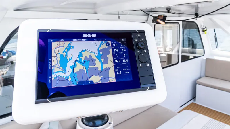 Slide: The Image of Navigation system on 2022 Custom Current Marine 46 yacht. - 16