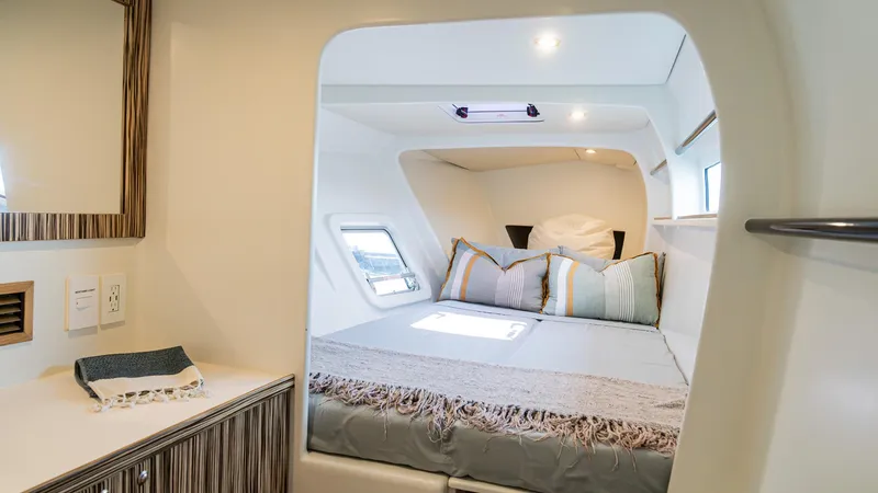 Slide: The Image of Luxurious cabin interior of 2022 Custom Current Marine 46 yacht. - 31