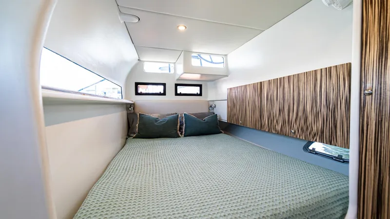 Slide: The Image of Luxurious cabin interior of 2022 Custom Current Marine 46 yacht. - 47