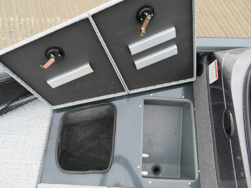 Slide: The Image of 2024 Ranger VS1782SC Angler boat storage compartments and livewell. - 10