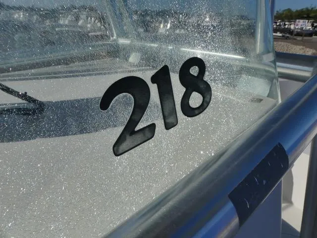 Slide: The Image of Sailfish 218 CC boat windshield with model number, 2011. - 19