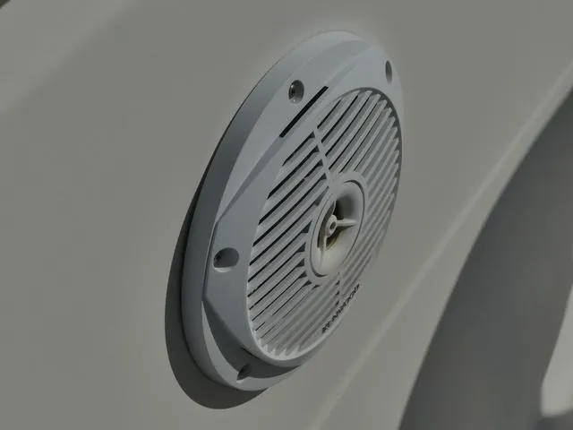 Slide: The Image of Close-up of a speaker on a 2011 Sailfish 218 CC boat. - 20