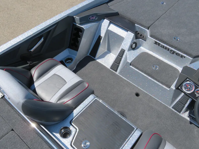 Slide: The Image of 2024 Ranger Z519 Ranger Cup Equipped boat interior with seating and storage compartments. - 7