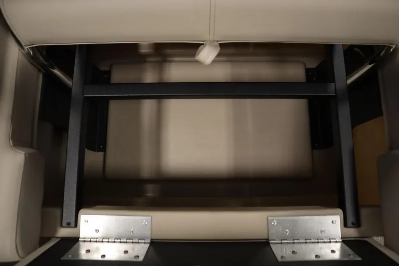 Slide: The Image of 2025 Bentley Pontoons 223 QSB Tri-Toon storage compartment interior view. - 37