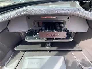 Slide: The Image of 2017 Monterey 197 BR Blackfin boat with Fusion audio system. - 20