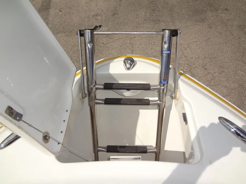Slide: The Image of 2007 Formula 240 BR boat with a retractable ladder. - 27