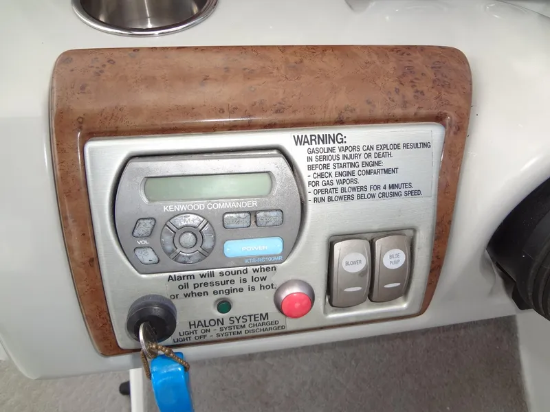 Slide: The Image of Control panel of a 2007 Formula 240 BR boat with Kenwood Commander system. - 38