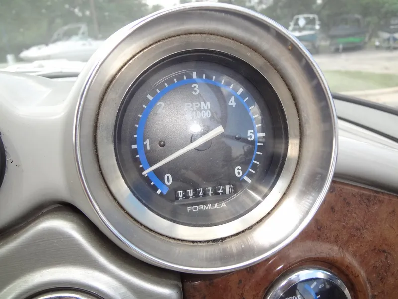 Slide: The Image of Close-up of 2007 Formula 240 BR tachometer showing RPM gauge. - 39