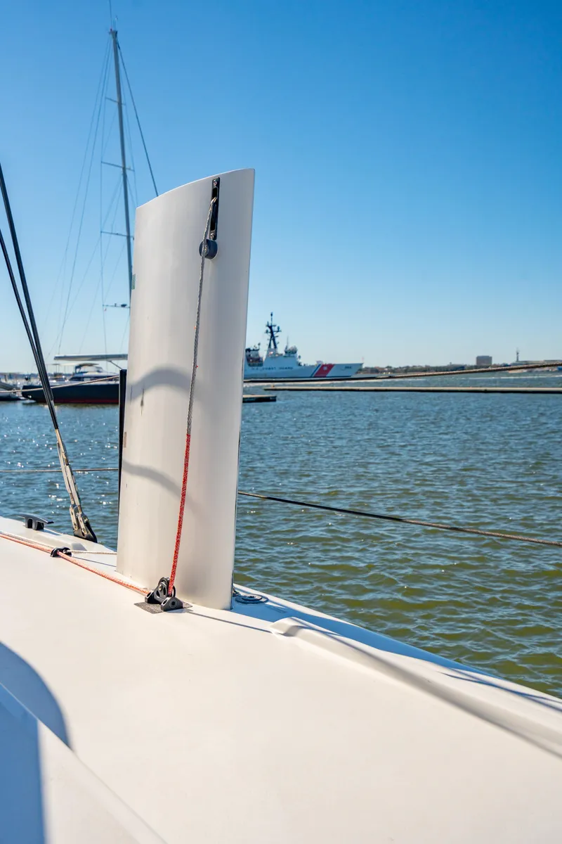 Slide: The Image of Sailboat on water, Balance 442 model, 2022, with clear blue sky background. - 16