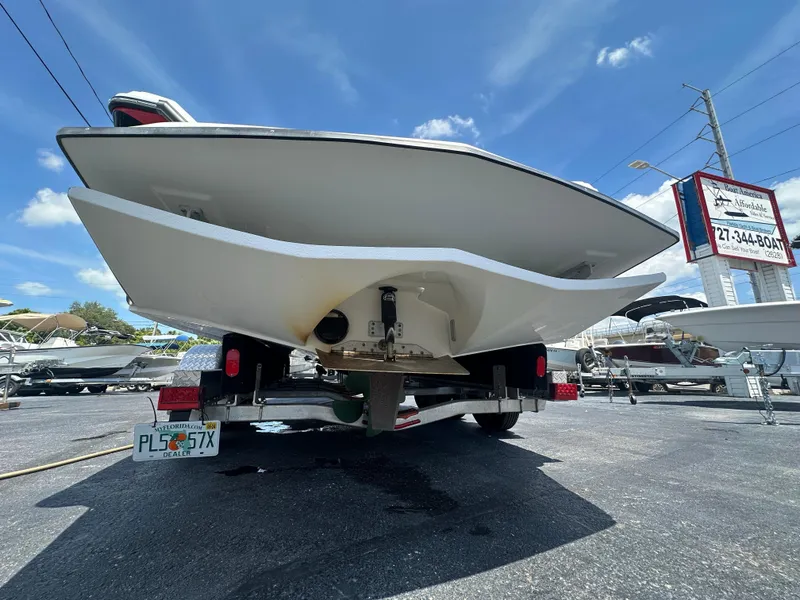 Slide: The Image of 2015 Tigé Z3 boat on trailer, rear view, outdoor dealership. - 3