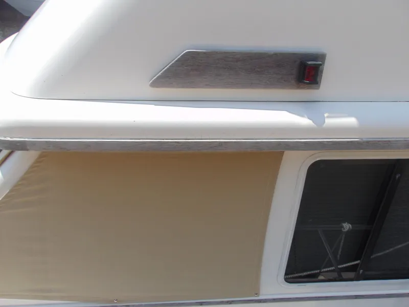 Slide: The Image of Close-up of 2004 Sabre 36 Flybridge boat exterior detailing. - 5