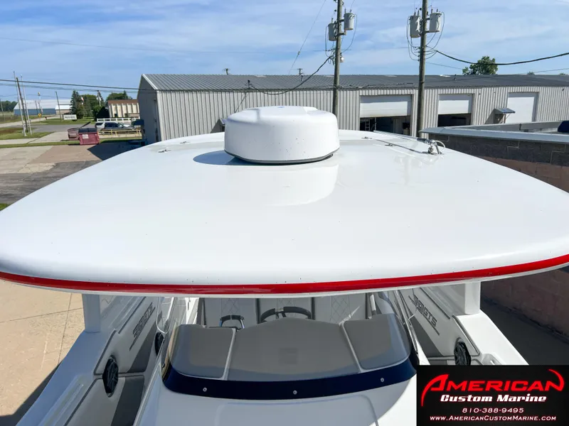 Slide: The Image of 2018 Cigarette 39 GTS boat top view at American Custom Marine. - 19