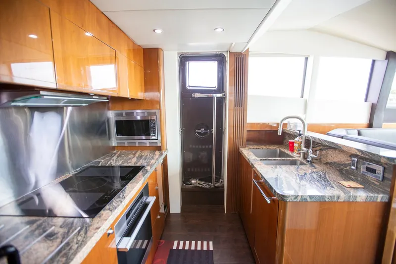 Slide: The Image of Luxurious kitchen interior of 2011 Princess 85 Motor Yacht with modern appliances. - 8