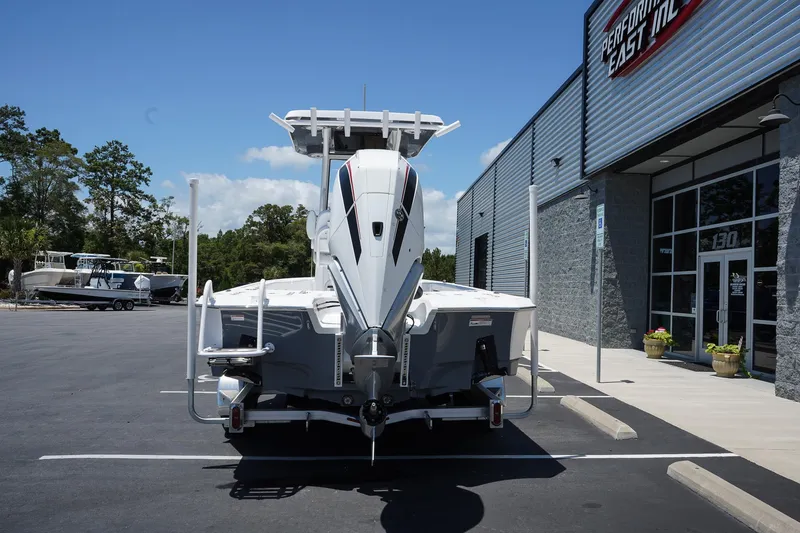 Slide: The Image of 2025 Blazer 2550 GTS boat parked outside a dealership. - 4