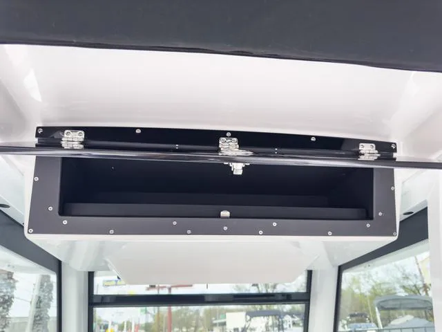 Slide: The Image of 2024 Blackfin 272 CC overhead storage compartment. - 38