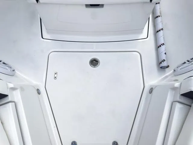 Slide: The Image of 2024 Blackfin 272 CC boat deck with storage compartment. - 46