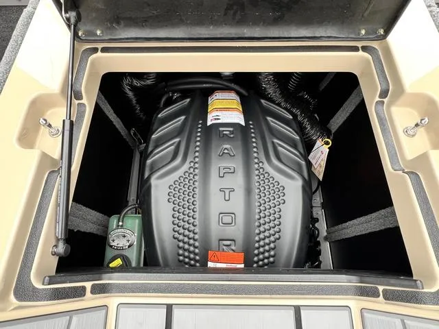 Slide: The Image of 2024 Supra SL 450 engine compartment featuring a Raptor engine. - 22