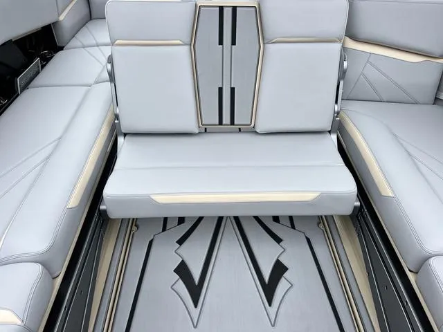 Slide: The Image of 2024 Supra SL 450 boat interior with luxurious seating and stylish design. - 40