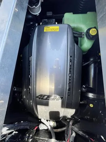 Slide: The Image of 2021 Centurion Fi 23 engine compartment with 409 HP engine. - 4