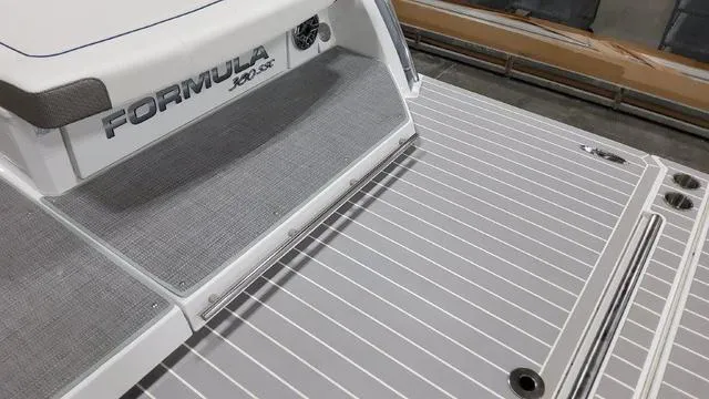 Slide: The Image of 2022 Formula 380 Super Sport Crossover boat deck with non-slip surface. - 14