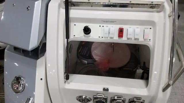 Slide: The Image of Control panel of a 2022 Formula 380 Super Sport Crossover boat. - 15