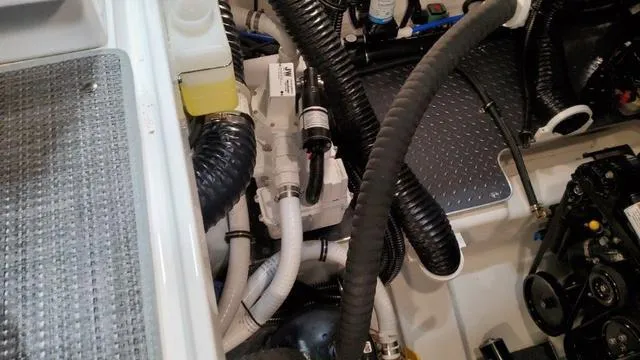 Slide: The Image of Engine compartment of a 2022 Formula 380 Super Sport Crossover boat. - 32