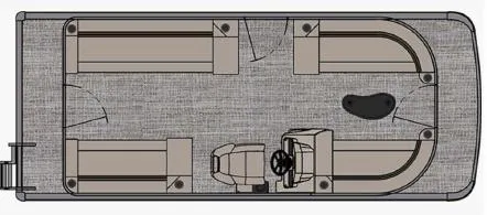 Slide: The Image of 2024 Avalon VLS 21 Quad Lounger pontoon boat layout. - 11