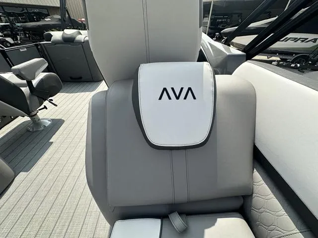 Slide: The Image of 2024 Avalon Catalina 25' Quad Lounger, luxury boat seating detail. - 16
