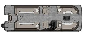 Slide: The Image of 2024 Avalon Catalina 25' Quad Lounger floor plan with spacious seating and helm. - 49