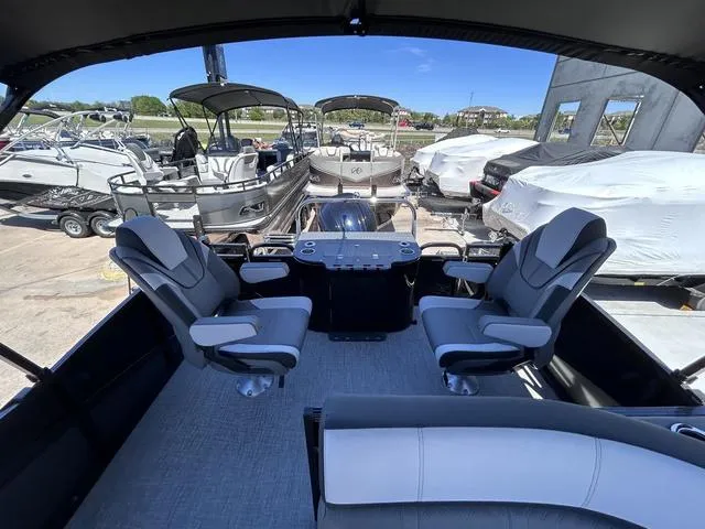 Slide: The Image of 2024 Avalon Catalina Rear Fish 23 FT pontoon boat with spacious seating. - 12