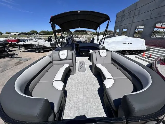 Slide: The Image of 2024 Avalon Catalina Rear Fish 23 FT pontoon boat with spacious seating. - 8