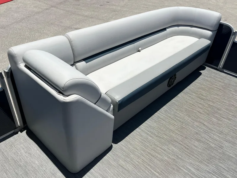 Slide: The Image of 2022 Godfrey SWEETWATER 2486 SFL boat seating, gray upholstery, spacious and comfortable. - 12