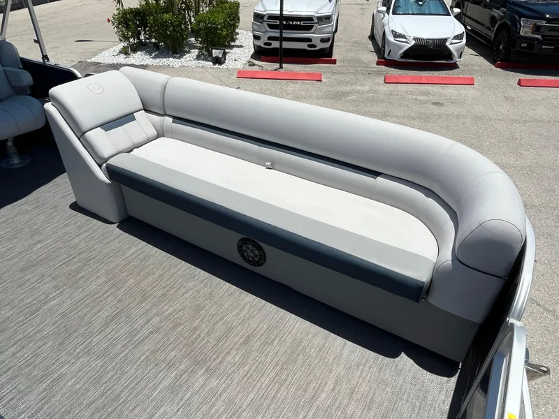 Slide: The Image of 2022 Godfrey SWEETWATER 2486 SFL boat interior with spacious seating. - 19