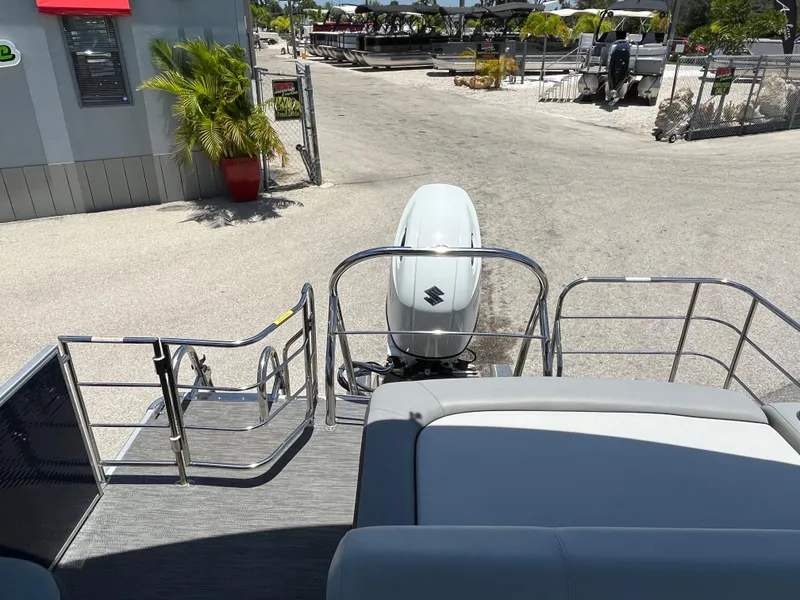 Slide: The Image of 2022 Godfrey SWEETWATER 2486 SFL pontoon boat with Suzuki outboard motor. - 23