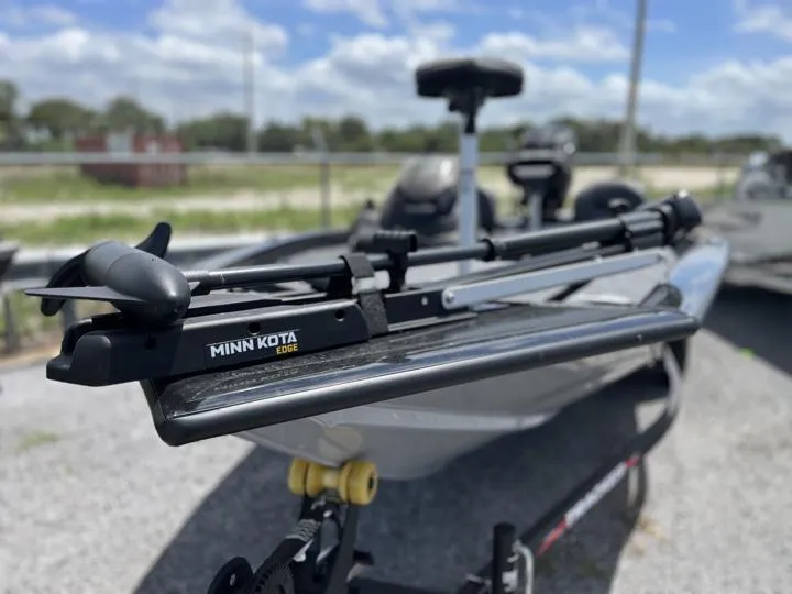 Slide: The Image of 2024 Tracker Pro Team 175 TF boat with Minn Kota Edge trolling motor. - 2
