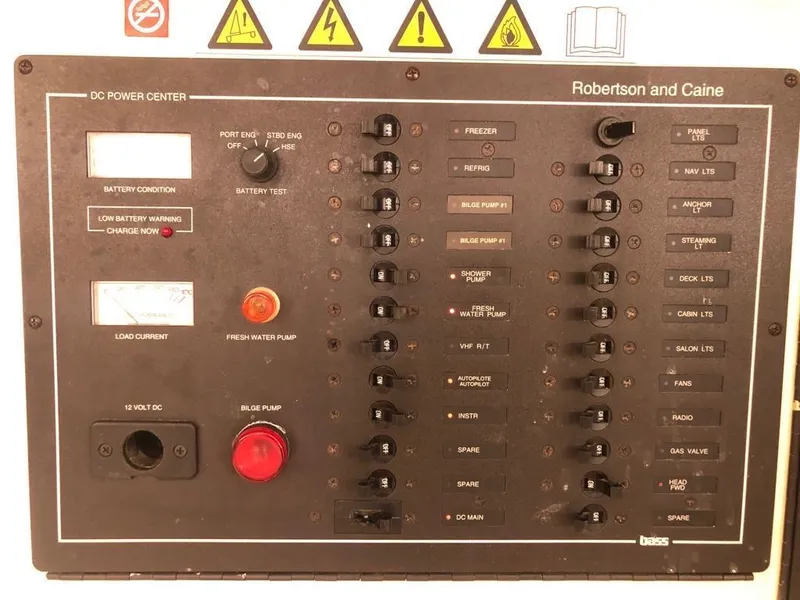 Slide: The Image of Control panel of a 2003 Leopard 47 catamaran by Robertson and Caine. - 22